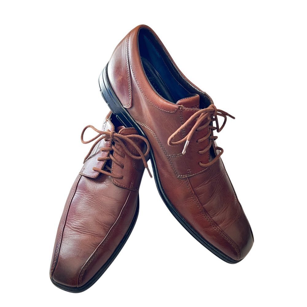 Rockport w/Adiprene Classic Brown Leather Oxford Dress Shoes Size 10.5 M